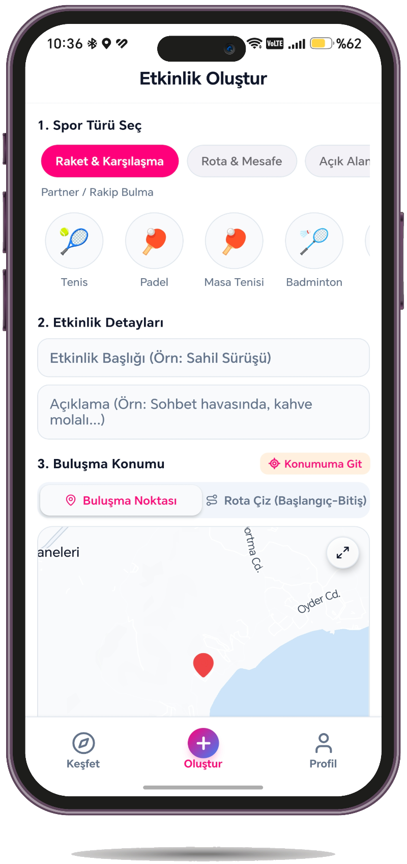 Omnio 26+ Branşta Etkinlik Oluştur